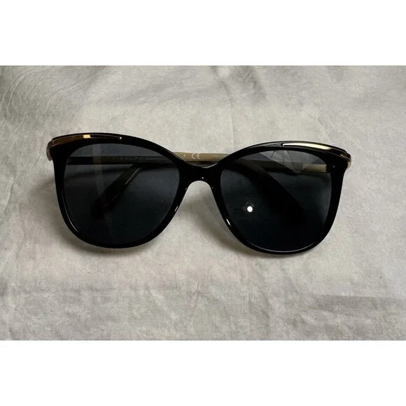 Ralph Lauren RA5203 1090/13‎ Black Gold Cat Eye Sunglasses 54-13-135 FRAMES ONLY